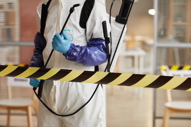 Professional Biohazard Cleanup technician working in Alto, MI